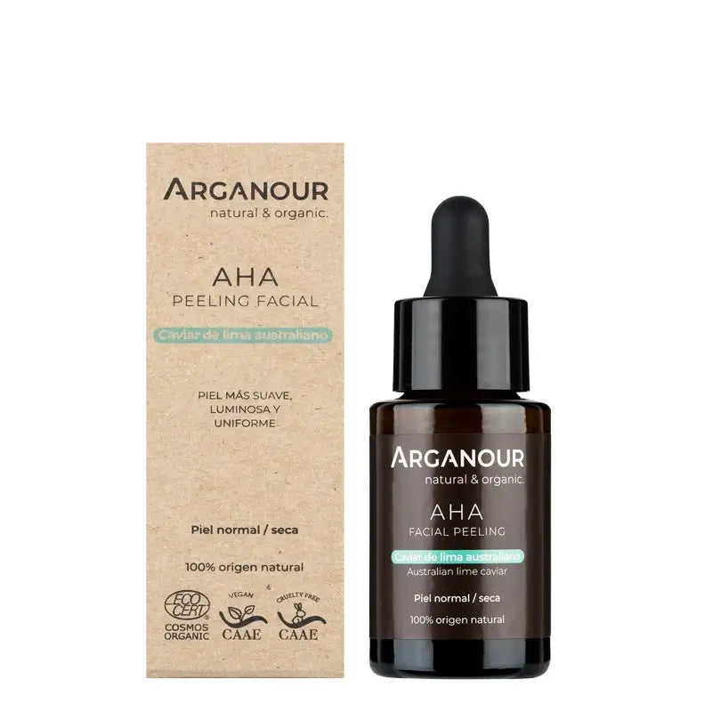 Arganour Facial Aha - Peeling Facial Con Caviar De Lima Australiano, 30 Ml