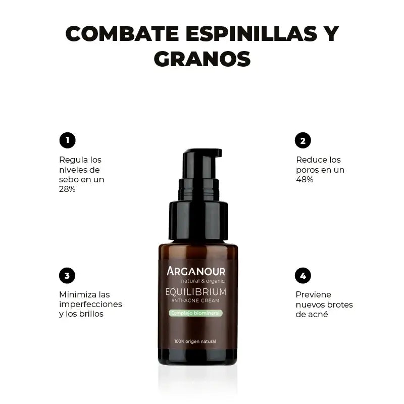 Arganour Facial Equilibrium Crema Antiacné, 50 Ml