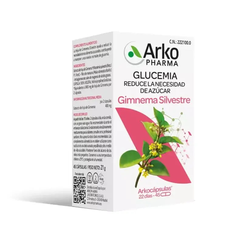 Arkopharma Arkocápsulas Gymnema Silvestre, 45 cápsulas
