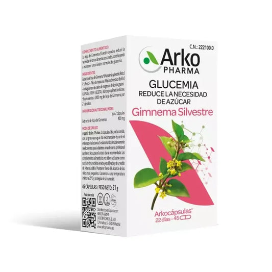 Arkopharma Arkocápsulas Gymnema Silvestre, 45 cápsulas