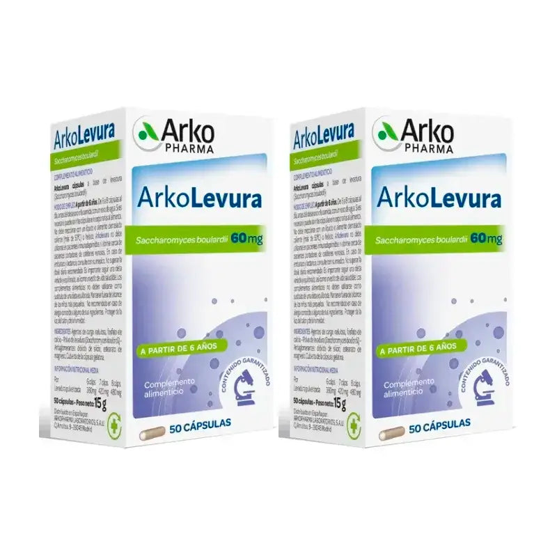 Arkopharma Arkolevura Saccharomyces Boulardii, 2X50 Cápsulas