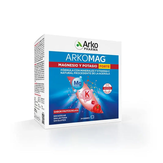 Arkopharma Arkomag Magnesio Y Potasio Forte, 24 sobres