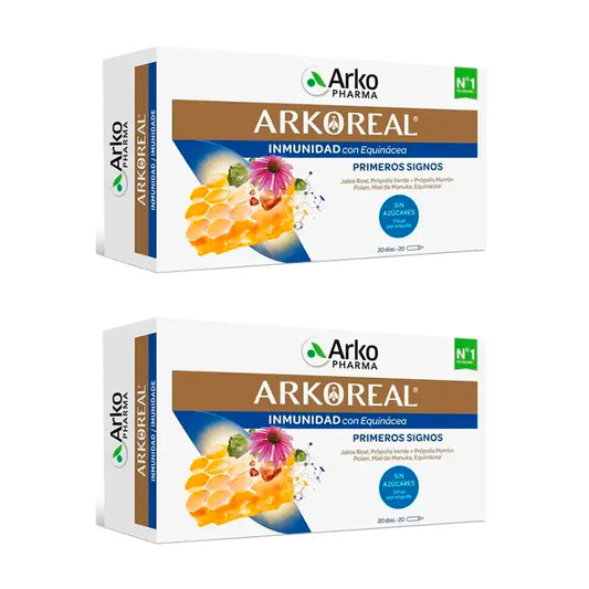 Arkopharma Arkoreal Jalea Real Inmunidad Sin Azúcar, 2X20 Ampollas