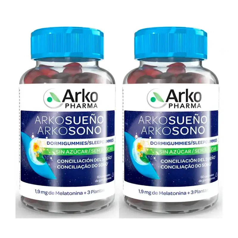 Arkopharma Arkosueño Dormigummies, 2X60 Gominolas Sin Azúcar