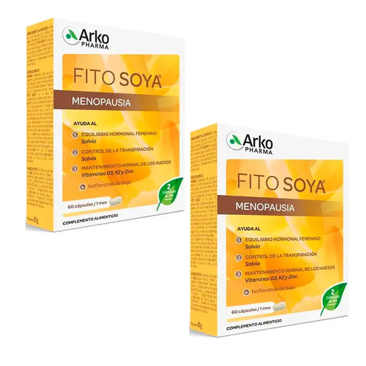 Arkopharma Fitosoya Isoflavonas, 2X60 Cápsulas