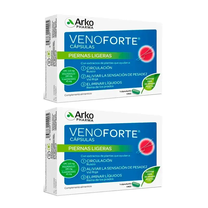 Arkopharma Venoforte, Pack 2 x 30 Cápsulas