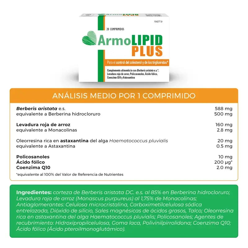Armolipid Plus Colesterol, 2 x 20 comprimidos
