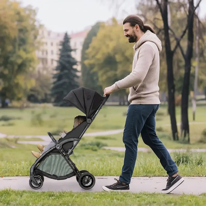 Asalvo Silla De Paseo Plis Plas Negro Con Chasis Negro