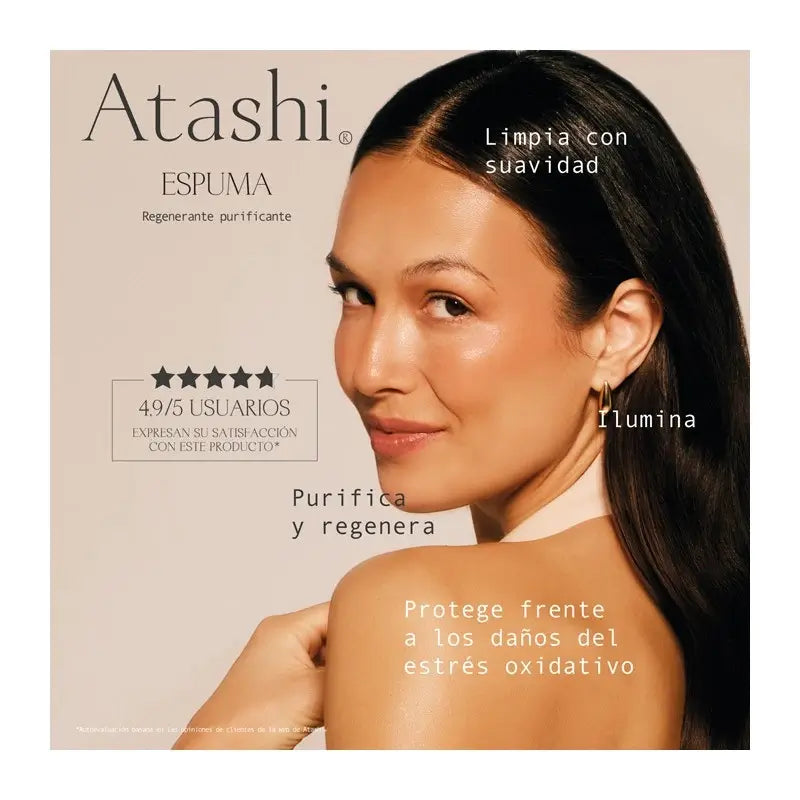 Atashi Antioxidante Longetive Espuma Limpiador Purificante Ácigo Glicólico 150 Ml