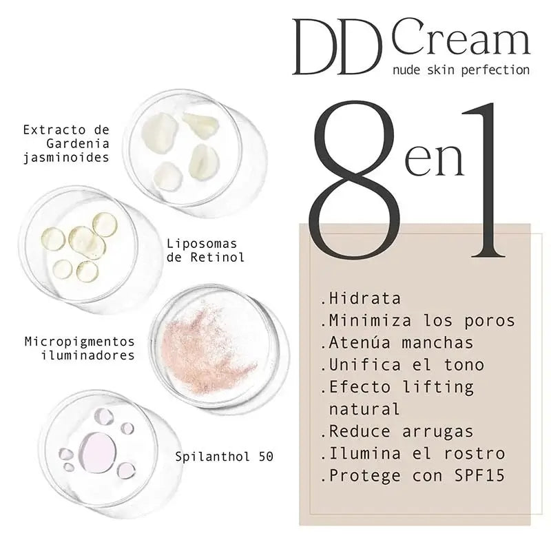 Atashi Dd Cream Hidratante Con Color Spf 15 - Tono Medio