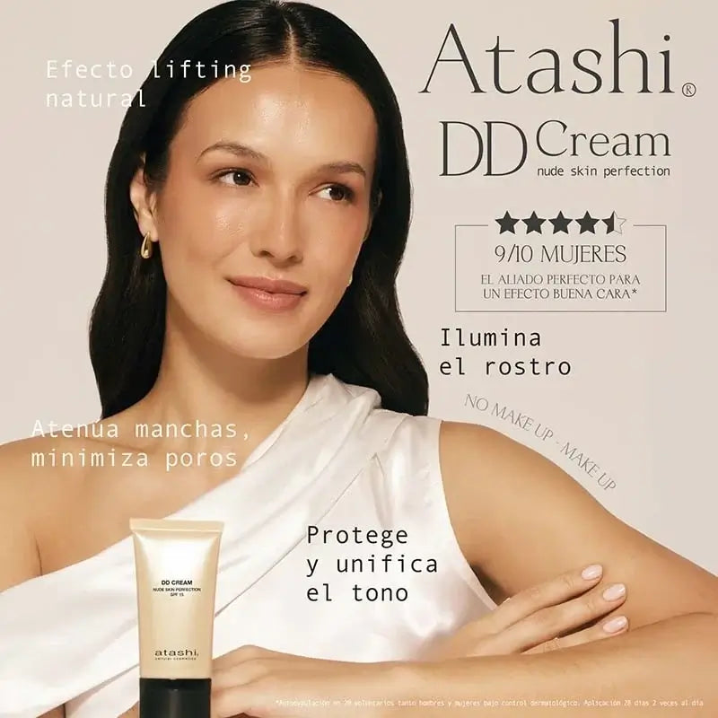 Atashi Dd Cream Hidratante Con Color Spf 15 - Tono Medio