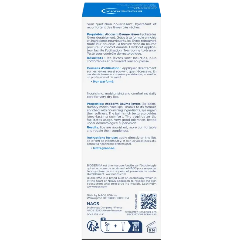 BIODERMA  Atoderm Balsamo Labial 15 ml