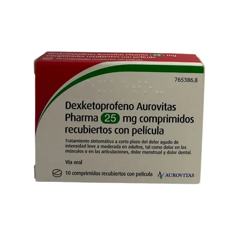 Aurovitas Dexketoprofeno 25 Mg, 10 comprimidos recubiertos