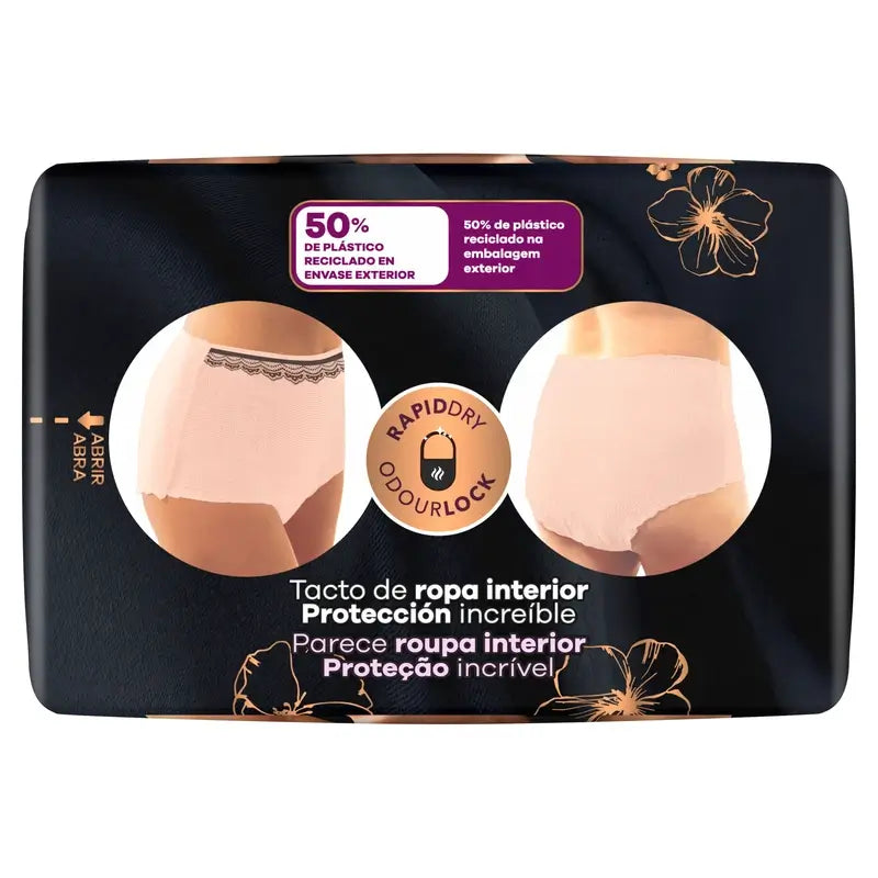 Ausonia Discreet Boutique Braguitas para Incontinencia Beige Plus Talla G, 8 Braguitas