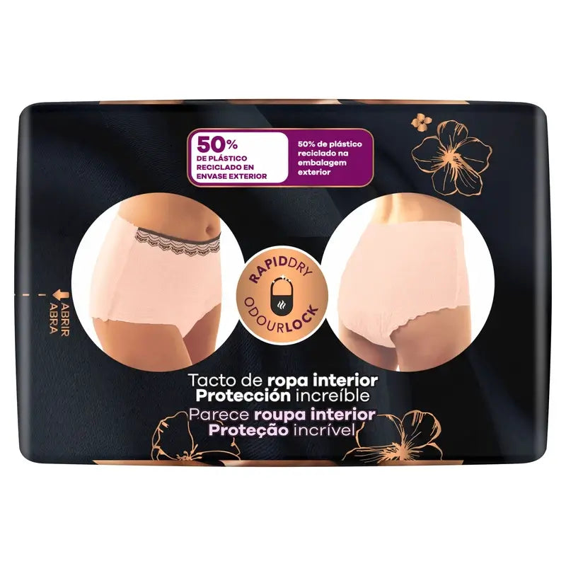 Ausonia Discreet Boutique Braguitas para Incontinencia Beige Plus Talla M, 9 Braguitas