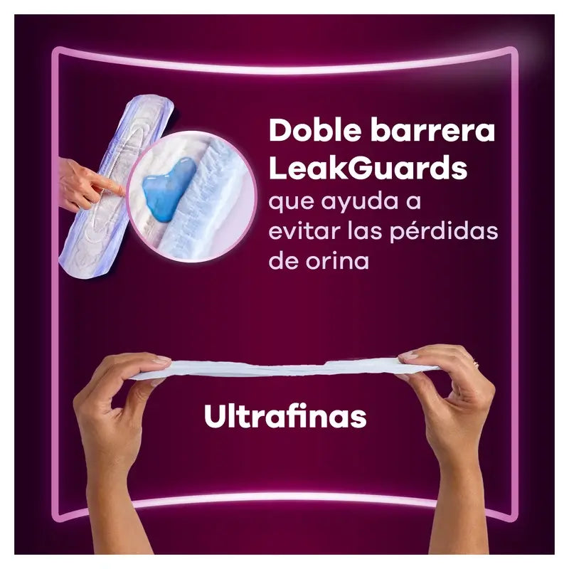 Ausonia Discreet Compresas para Pérdidas de Orina Ultra Día y Noche, 12 Unidades