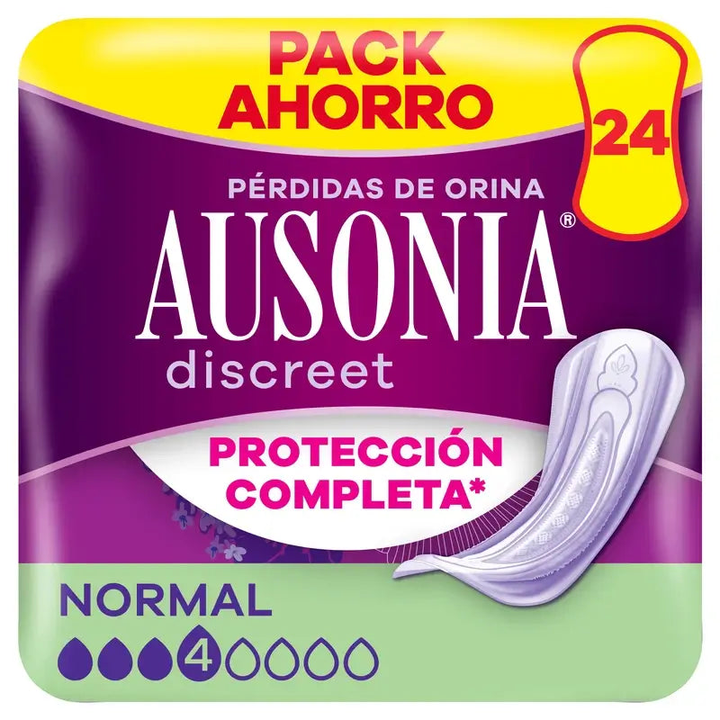 Ausonia Discreet Compresas para Pérdidas de Orina Normal, 24 Unidades