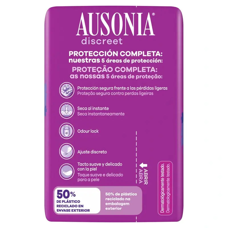 Ausonia Discreet Compresas para Pérdidas de Orina Maxi Noche, 12 Unidades