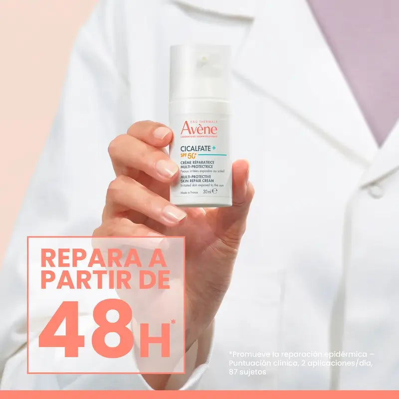 Avene Cicalfate + Crema Reparadora Multiprotectora Spf 50+, 30 ml