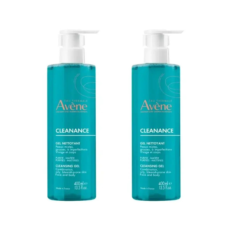 Avène Duplo Cleanance Gel Limpiador , 2x400