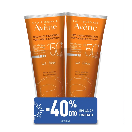 Avene Eau Thermale Leche Spf 50+ Pack 2 X 250Ml