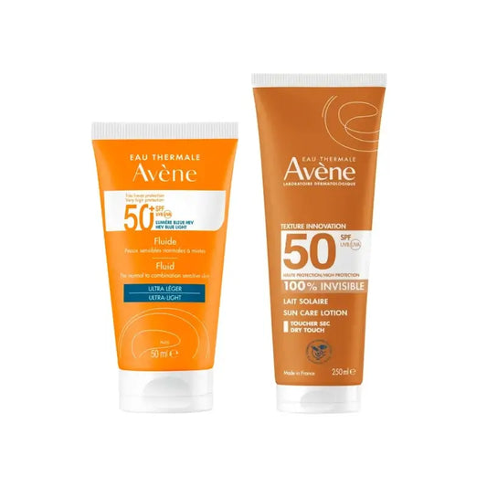 Avene Fluido Spf 50+ 50 Ml + Leche Invisible Spf 50 250 Ml