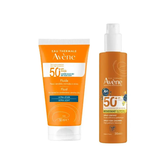 Avene Fluido Spf 50+ 50 Ml + Spray Familia Spf50+ 400 Ml