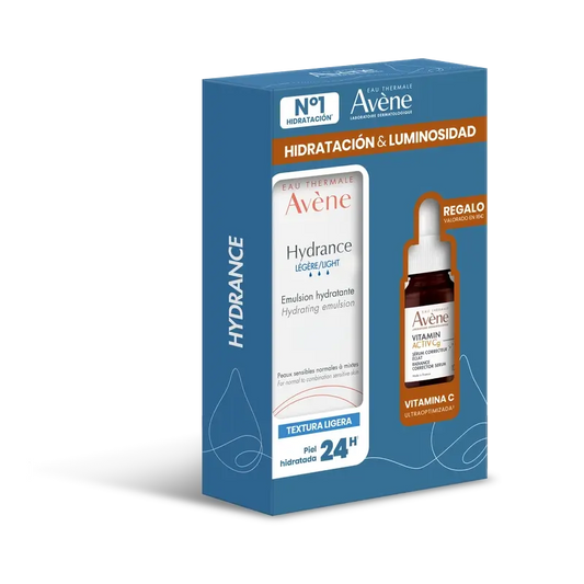Avene Pack Hydrance Emulsión Hidratante Ligera 40Ml + Regalo Vitamin Activ Cg Serum Luminosidad Corrector 10Ml