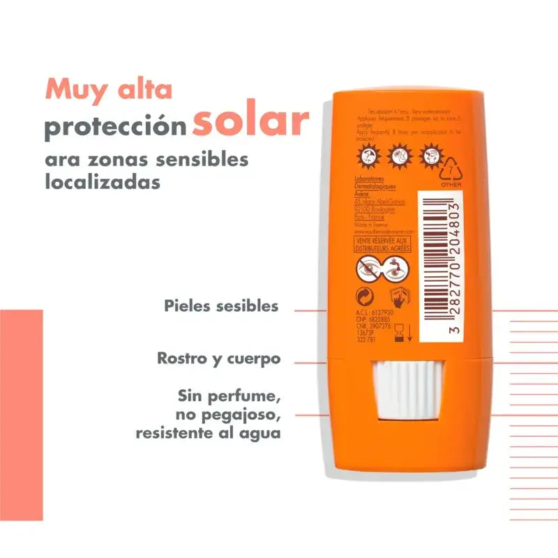 Avene Stick Solar SPF 50+ Zonas Sensibles 8 gr