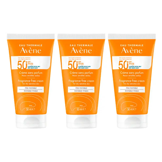 Avene  Crema Solar Spf 50+ Sin Perfume, 3 x 50 ml