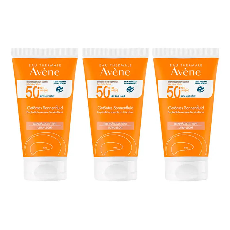 Avène  Solar Fluido Spf50+ Color, 3 x 50 ml