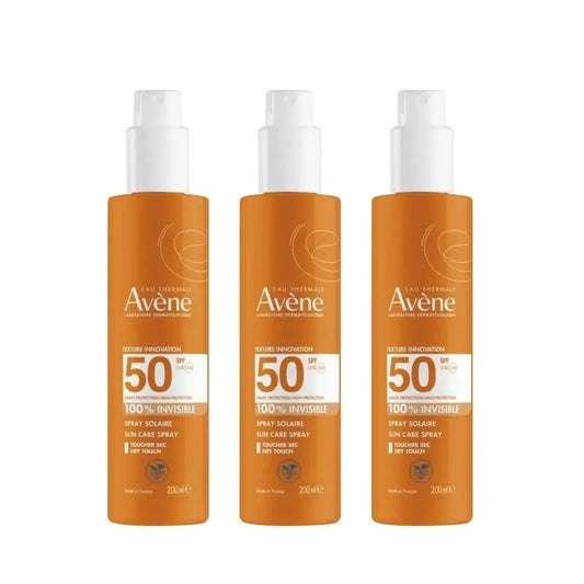 Avene  Solar Spray Pieles Sensibles Spf 50+, 3 x 200 ml