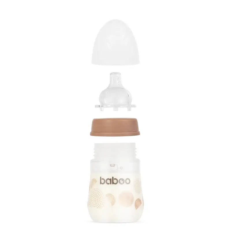 Baboo Biberón Anticólico 0+ Meses Au Naturale, 180 ml