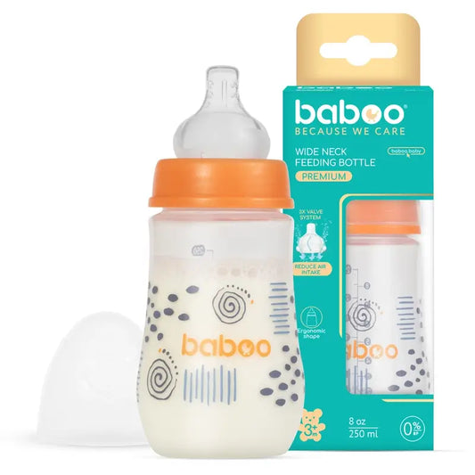 Baboo Biberón Anticólico 3+ Meses Blue Haze, 250 ml