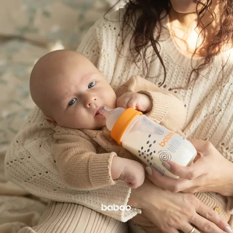 Baboo Biberón Anticólico 3+ Meses Blue Haze, 250 ml