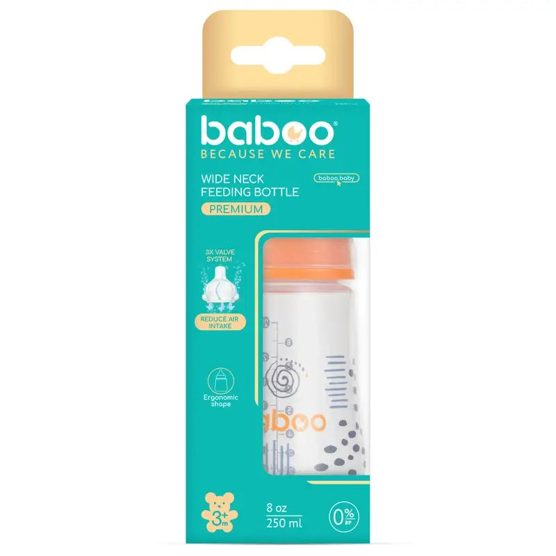 Baboo Biberón Anticólico 3+ Meses Blue Haze, 250 ml