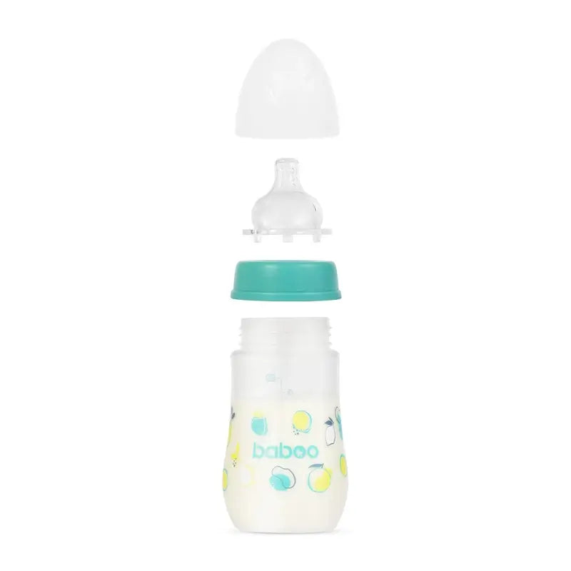 Baboo Biberón Anticólico 3+ Meses Lagoon Fiesta, 250 ml