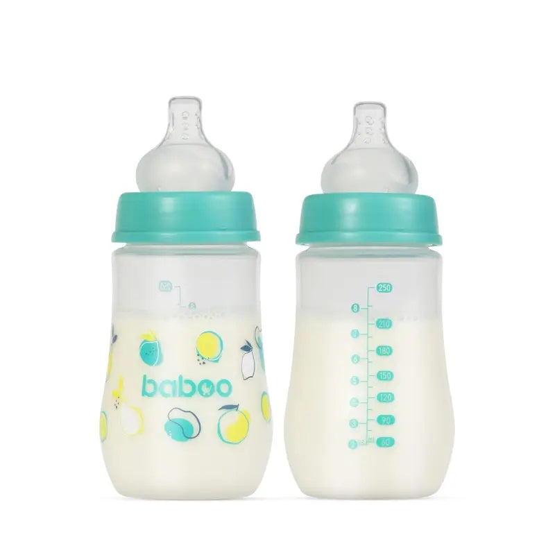 Baboo Biberón Anticólico 3+ Meses Lagoon Fiesta, 250 ml