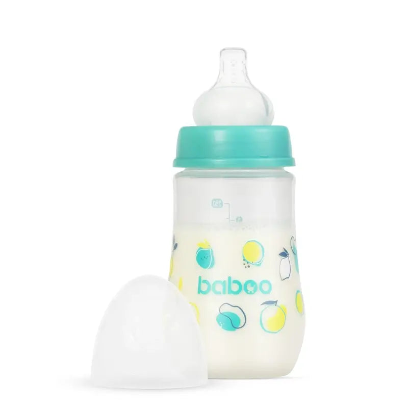 Baboo Biberón Anticólico 3+ Meses Lagoon Fiesta, 250 ml