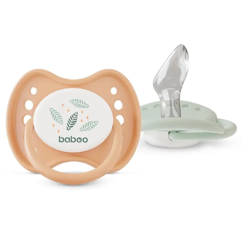 Baboo Chupetes Anatómicos Calmy 0-6 Meses Peachy Keen, 2 unidades