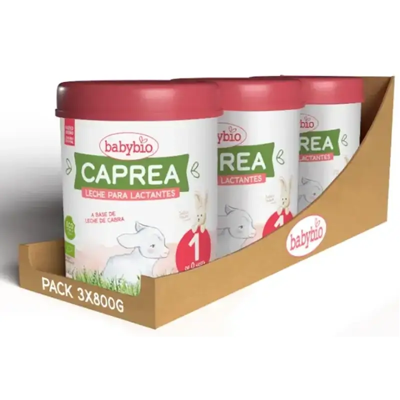 Babybio Caprea 1 Leche de Cabra 0-6 Meses, Pack 3 x 800 gr
