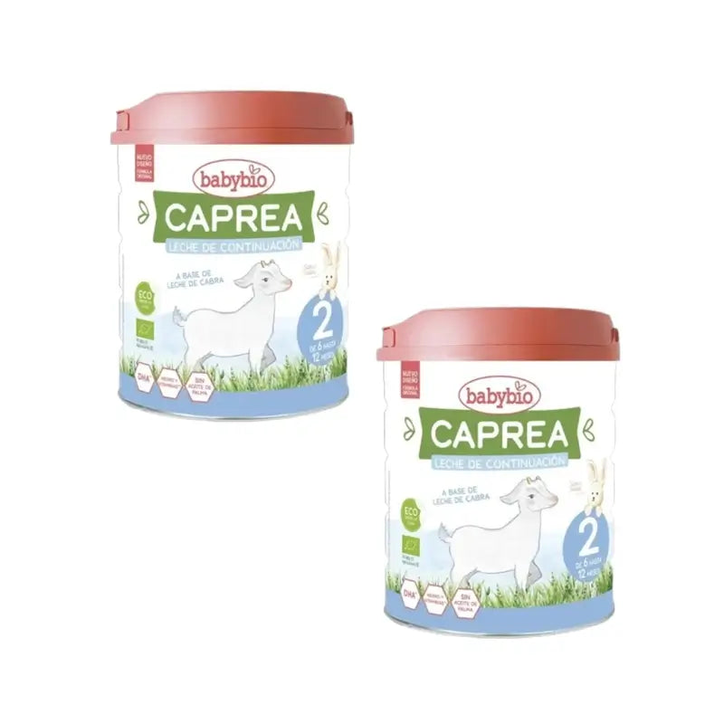Babybio Caprea 2 Leche de Cabra 6-12 Meses, Pack 2 x 800 gr