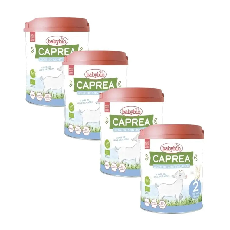 Babybio Caprea 2 Leche de Cabra 6-12 Meses, Pack 4 x 800 gr