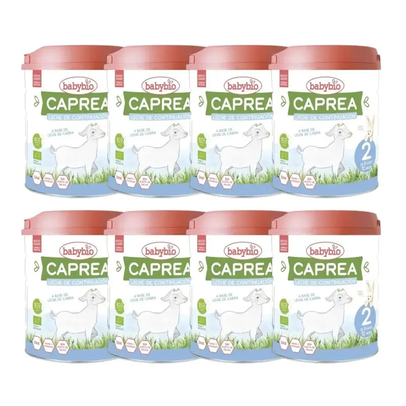 Babybio Caprea 2 Leche de Cabra 6-12 Meses, Pack 8 x 800 gr
