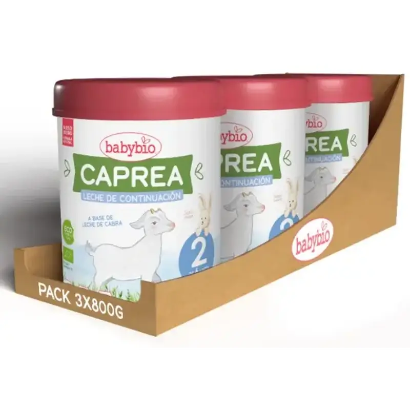 Babybio Caprea 2 Leche de Cabra 6-12 Meses, Pack 3 x 800 gr