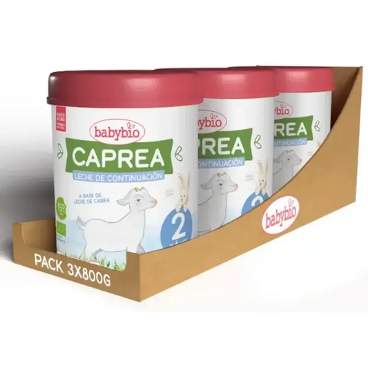 Babybio Caprea 2 Leche de Cabra 6-12 Meses, Pack 3 x 800 gr