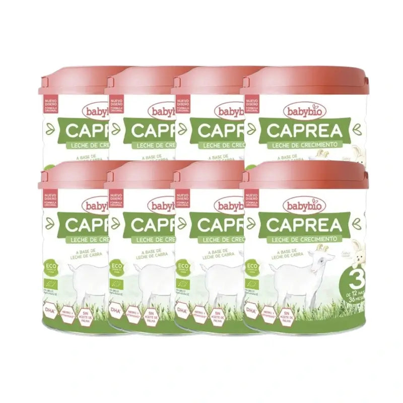 Babybio Caprea 3 Leche de Cabra 12-36 Meses, Pack 8 x 800 gr