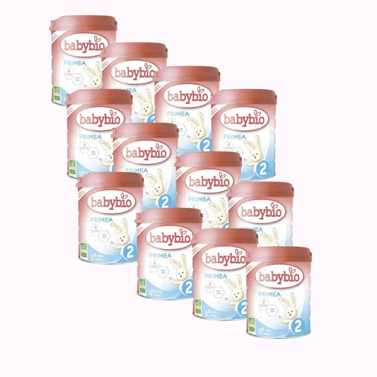 Babybio Primea 2 Leche de Vaca Continuacion 6-12Meses, Pack 12 x 800 gr