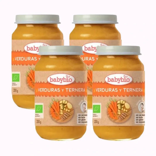 Babybio Menu Tradición Ternera, Pack 4 x 200 gr