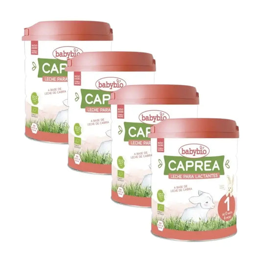 Babybio Caprea 1 Leche de Cabra 0-6 Meses, Pack 4 x 800 gr